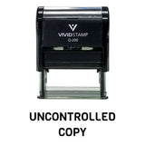 Black UNCONTROLLED COPY Self Inking Rubber Stamp