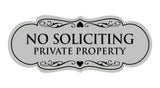 Signs ByLITA Designer No Soliciting Private Property Sign