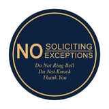 Signs ByLITA Circle No Soliciting No Exceptions Sign