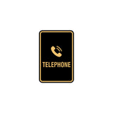 Portrait Round Telephone Sign With Adhesive Tape