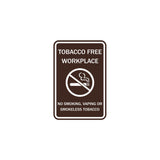 ByLITA Tobacco Free Workplace No Smoking, Vaping Or Smokeless Tobacco Sign
