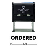 Ordered By Date Self Inking Rubber Stamp