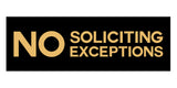Signs ByLITA Basic No Soliciting No Exceptions Sign