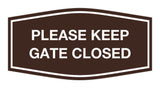 Signs ByLITA Fancy Please Keep Gate Closed Sign