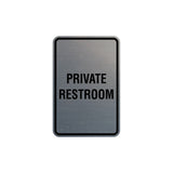 Portrait Round Private Restroom Sign with Adhesive Tape, Mounts On Any Surface, Weather Resistant
