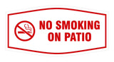 Signs ByLITA Fancy No Smoking on Patio Sign with Adhesive Tape, Mounts On Any Surface, Weather Resistant, Indoor/Outdoor Use