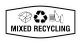 Fancy Mixed Recycling Wall or Door Sign