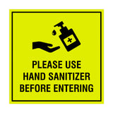 Square Please Use Hand Sanitizer Before Entering Sign