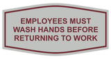 Signs ByLITA Fancy Employees Must Wash Hands Before Returning to Work Sign