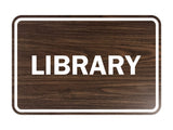 Signs ByLITA Classic Library Sign