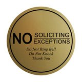 Signs ByLITA Circle No Soliciting No Exceptions Sign