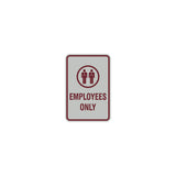 Signs ByLITA Portrait Round Employees Only Sign