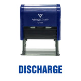 Blue Discharge Self Inking Rubber Stamp