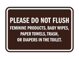Signs ByLITA Classic Framed Please Do Not Flush Etiquette