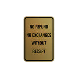 Portrait Round No Refund No Exchanges Without Receipt Sign