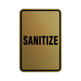 Portrait Round Sanitize Sign