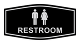 Black Fancy Unisex Restroom Sign