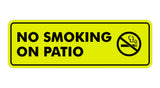 Standard No Smoking On Patio Sign