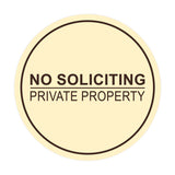 Signs ByLITA Circle No Soliciting Private Property Sign