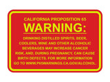Signs ByLITA Classic Framed California Proposition 65 Sign Alcoholic Beverages