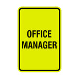 Portrait Round Office Manager Sign