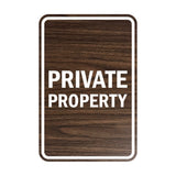 Portrait Round Private Property Sign
