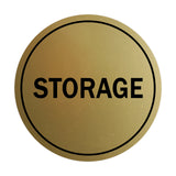 Brushed Gold Signs ByLITA Circle Storage Sign