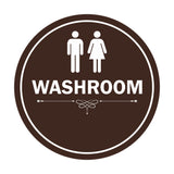 Signs ByLITA Circle Washroom Sign