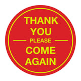 Signs ByLITA Circle thank you please come again with bar Sign