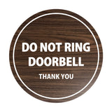 Signs ByLITA Circle Do Not Ring Doorbell Sign