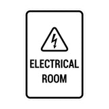 Portrait Round Electrical Room Sign