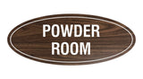 Oval Powder Room Sign
