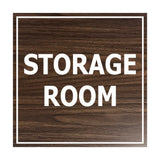 Walnut Signs ByLITA Square Storage Room Sign