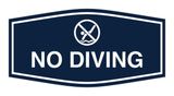 Signs ByLITA Fancy No Diving Sign with Adhesive Tape, Mounts On Any Surface
