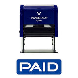 Paid Reversed Self Inking Rubber Stamp
