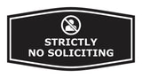 Fancy Strictly No Soliciting Wall or Door Sign