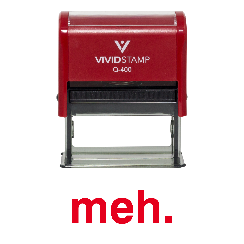 Red MEH Self Inking Rubber Stamp