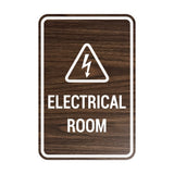 Portrait Round Electrical Room Sign