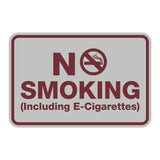 No Smoking including E-Cigarettes Sign