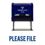 Please File Self Inking Rubber Stamp