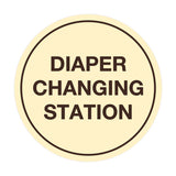Signs ByLITA Circle Diaper Changing Station Sign