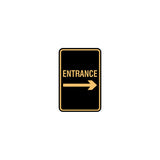 Signs ByLITA Portrait Round Entrance Right Arrow Sign with Adhesive Tape, Mounts On Any Surface, Weather Resistant, Indoor/Outdoor Use