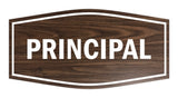Signs ByLITA Fancy Principal Sign with Adhesive Tape, Mounts On Any Surface, Weather Resistant, Indoor/Outdoor Use