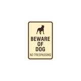 Signs ByLITA Portrait Round Beware of dog no trespassing Sign