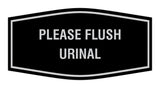 Fancy Please Flush Urinal Wall or Door Sign
