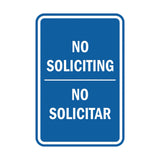Portrait Round No Soliciting No Solicitar Sign