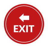 Signs ByLITA Circle Exit-Left Sign