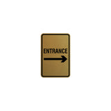 Signs ByLITA Portrait Round Entrance Right Arrow Sign with Adhesive Tape, Mounts On Any Surface, Weather Resistant, Indoor/Outdoor Use