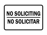 Signs ByLITA Classic Framed No Soliciting No Solicitar Sign