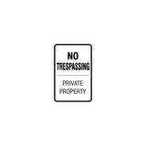 Signs ByLITA Portrait Round no trespassing private property Sign